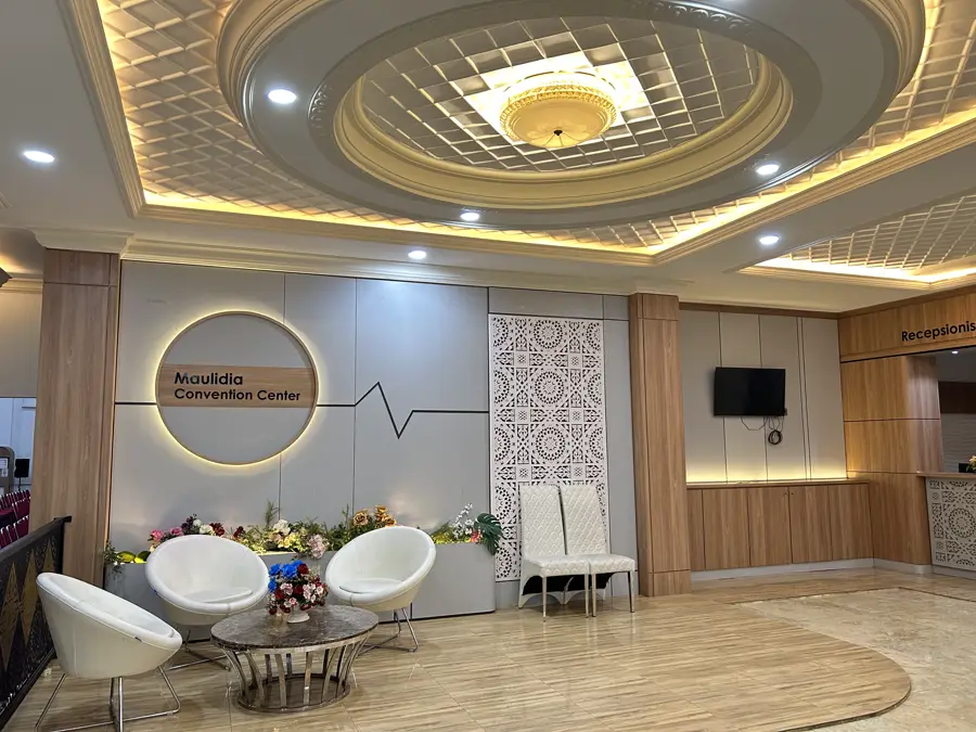 Area lobby dan resepsionis MAULIDIA CONVENTION CENTER